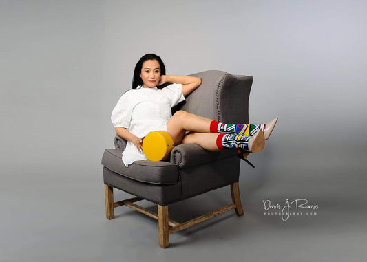 Bold Red and White Ndebele Fusion - SMC Collection