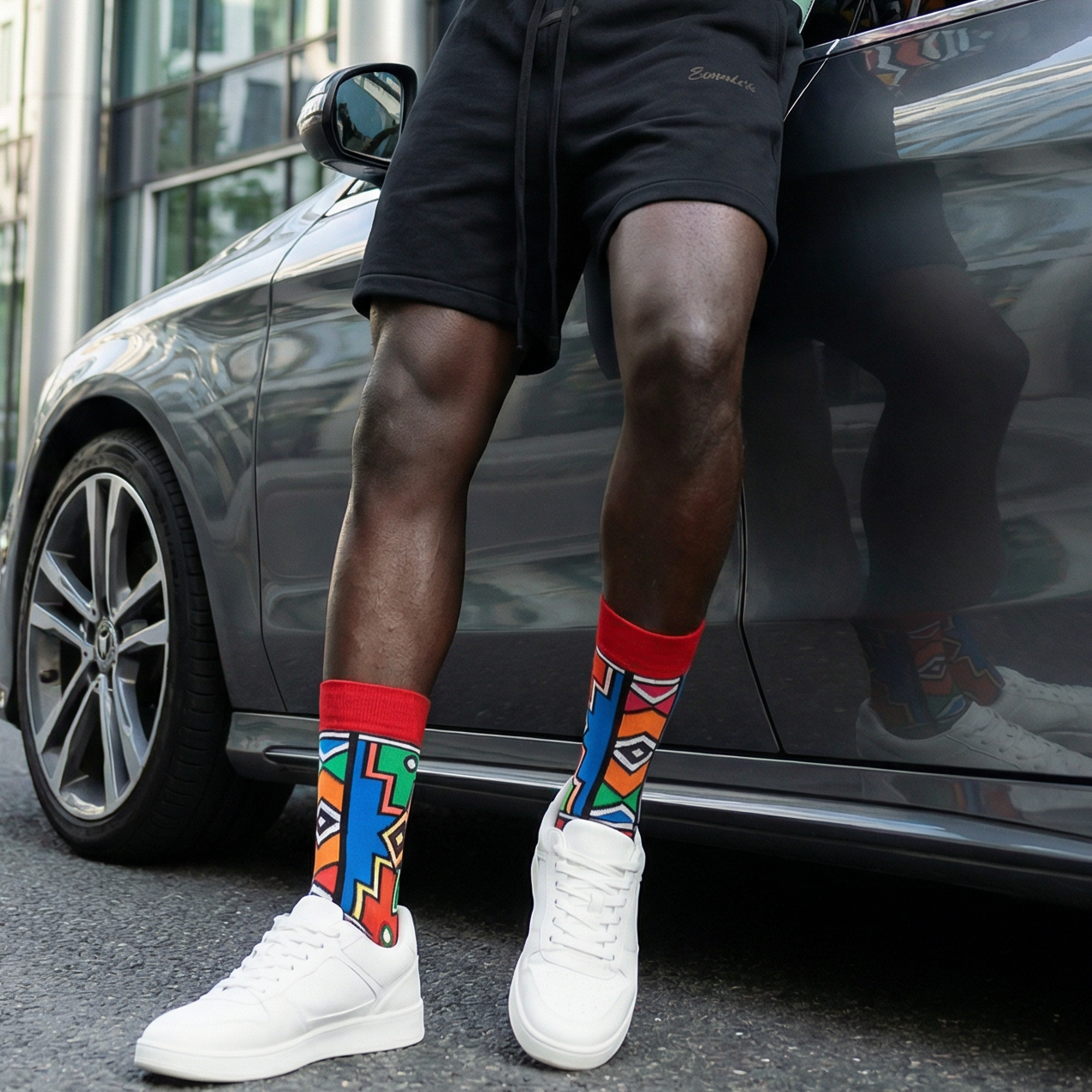 Red Ndebele Charm - SMC Collection - SMC Socks SA