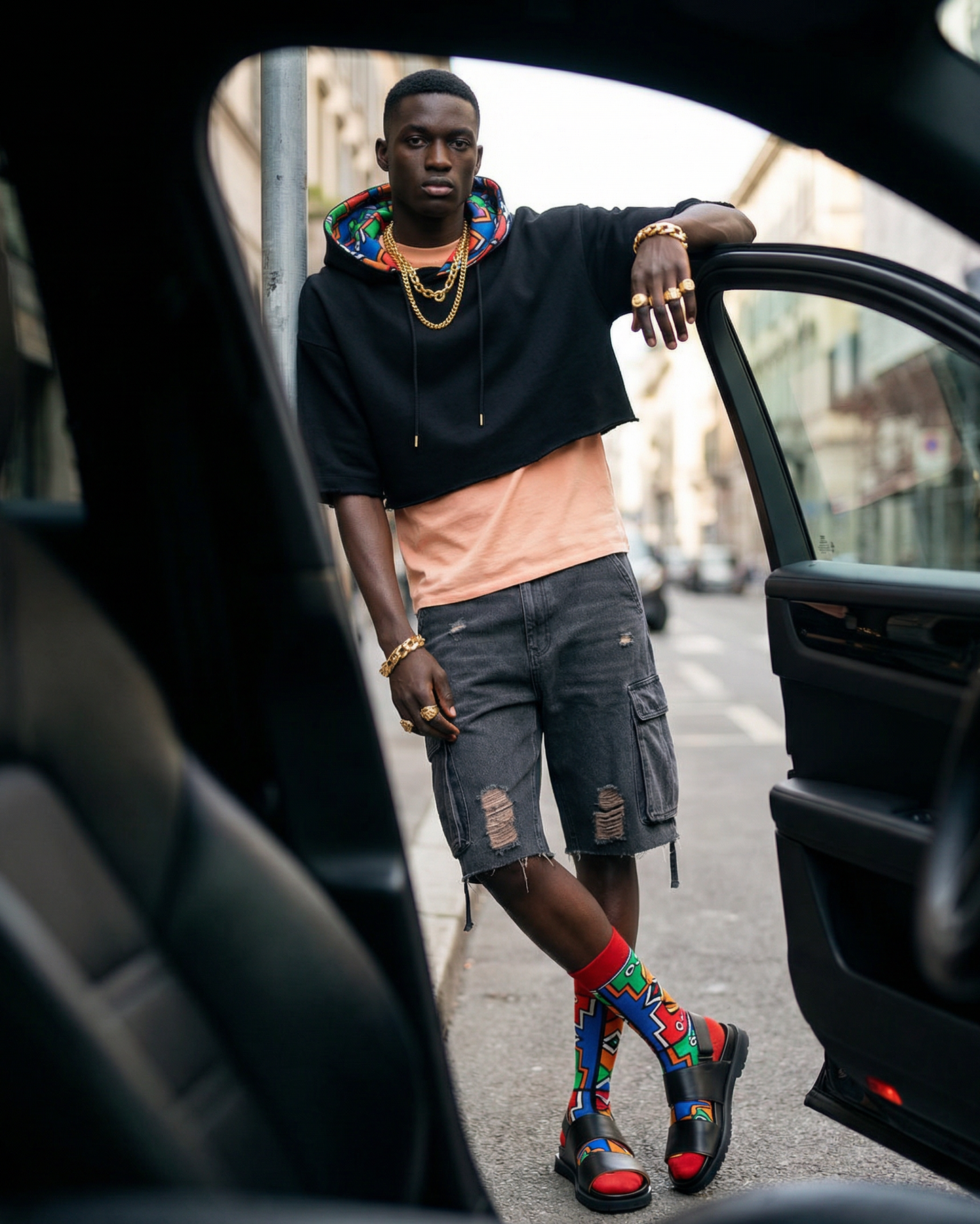 Red Ndebele Charm - SMC Collection - SMC Socks SA