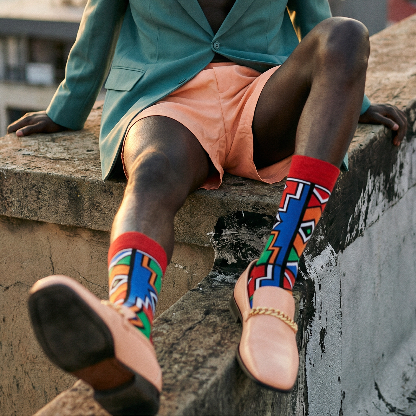Red Ndebele Charm - SMC Collection - SMC Socks SA