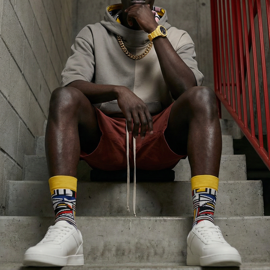 Sunny Yellow Ndebele Blaze - SMC Collection - SMC Socks SA