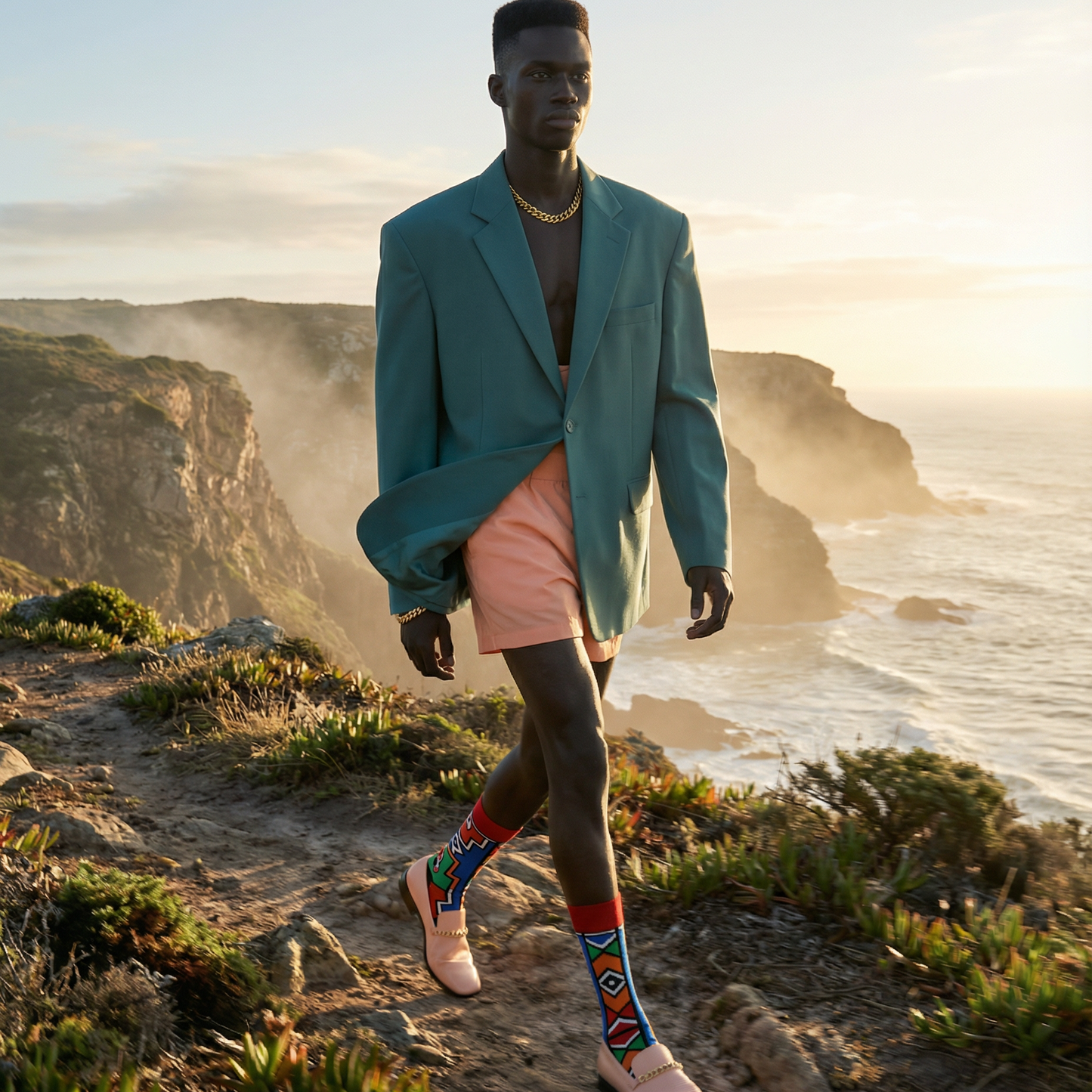 Red Ndebele Charm - SMC Collection - SMC Socks SA