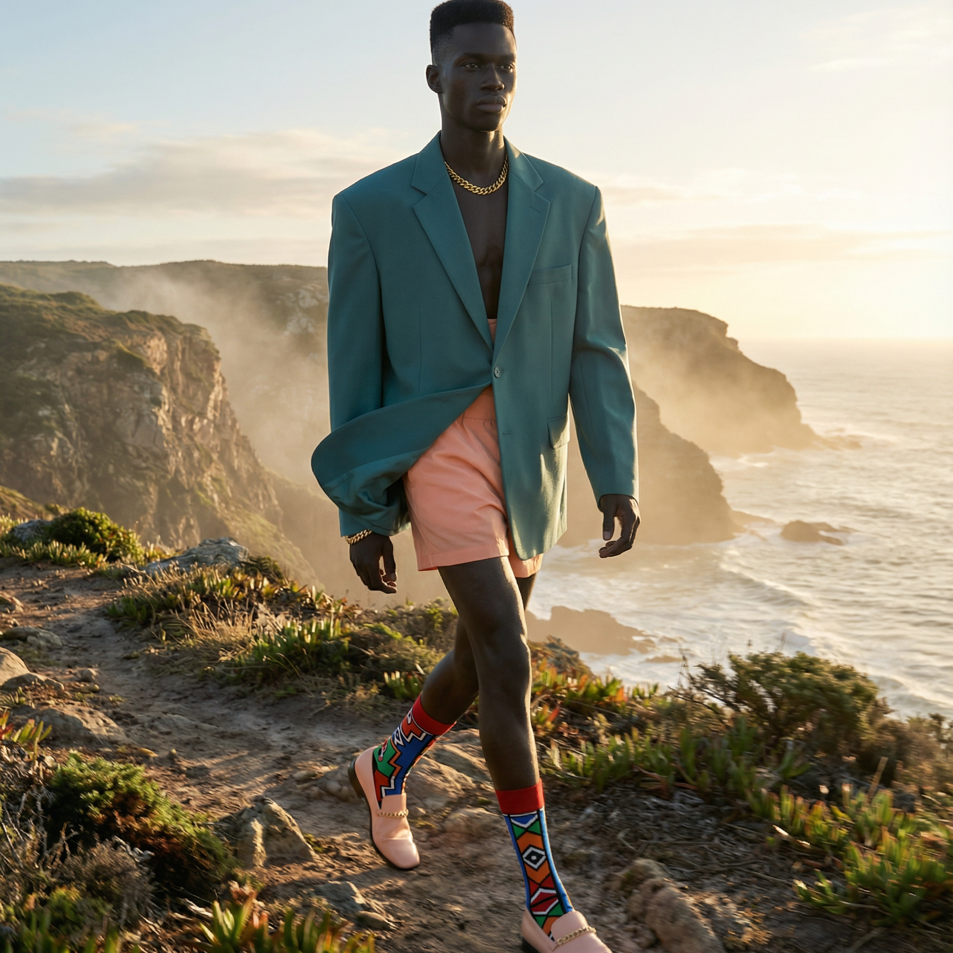 Red Ndebele Charm - SMC Collection - SMC Socks SA