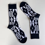 Classic Black and White Xhosa: African Print Socks with Traditional Inspiration - smc collection